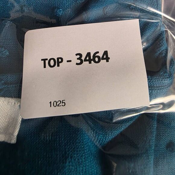 Rose + Olive S Teal Swiss Dot Twist Front Top - Picture 7 of 7